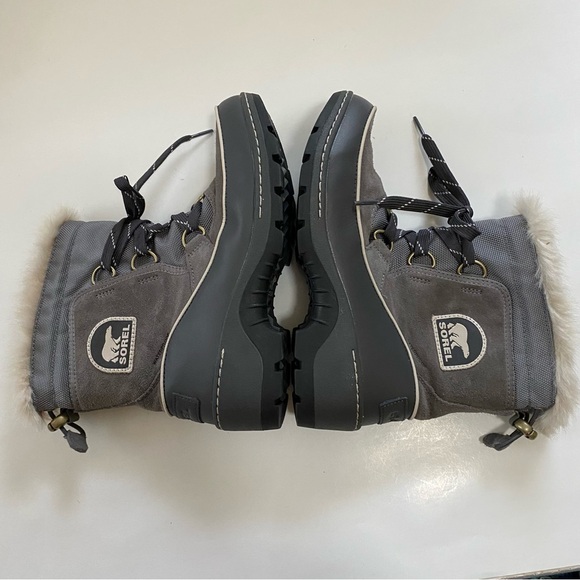 New Sorel Tivoli III Waterproof Faux Fux Boot Quarry/Cloud Grey 6 - Picture 7 of 11